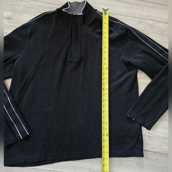 HUGO BOSS Sweater 1/4 Button Pullover Mock Funnel Neck Mens-Size XXL - Picture 5 of 9
